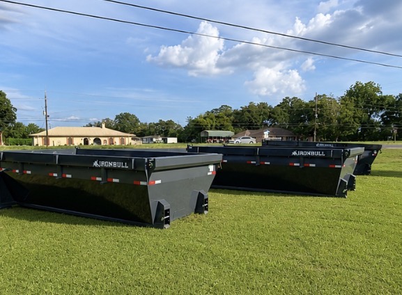 Dump Lafayette roll-off dumpster at a local property